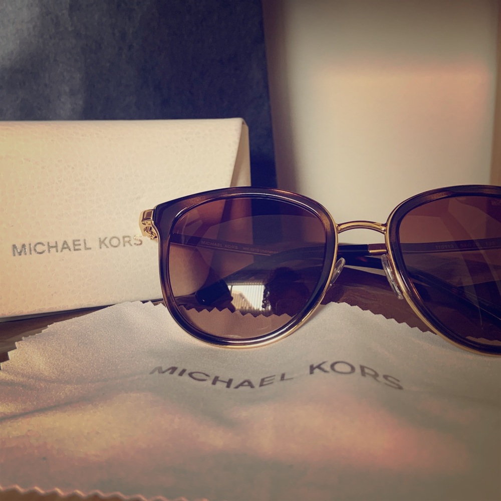 NWT Polarized CatEye Tortoise & Gold MK Sunglasses